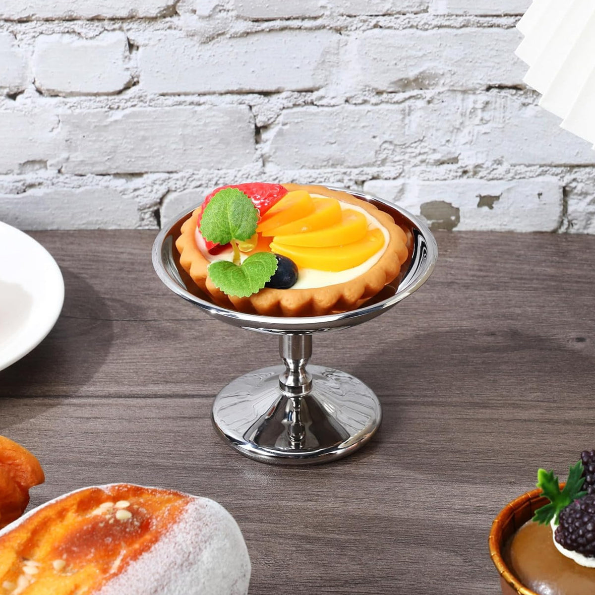 304 Stainless Steel Goblet Hotel Restaurant Ice Cream Cup Bar Dessert Fruit AU