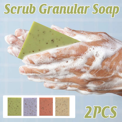 Seaweed Exfoliating Body Soap Bar 2pcs Botanical Scrub Cleanser