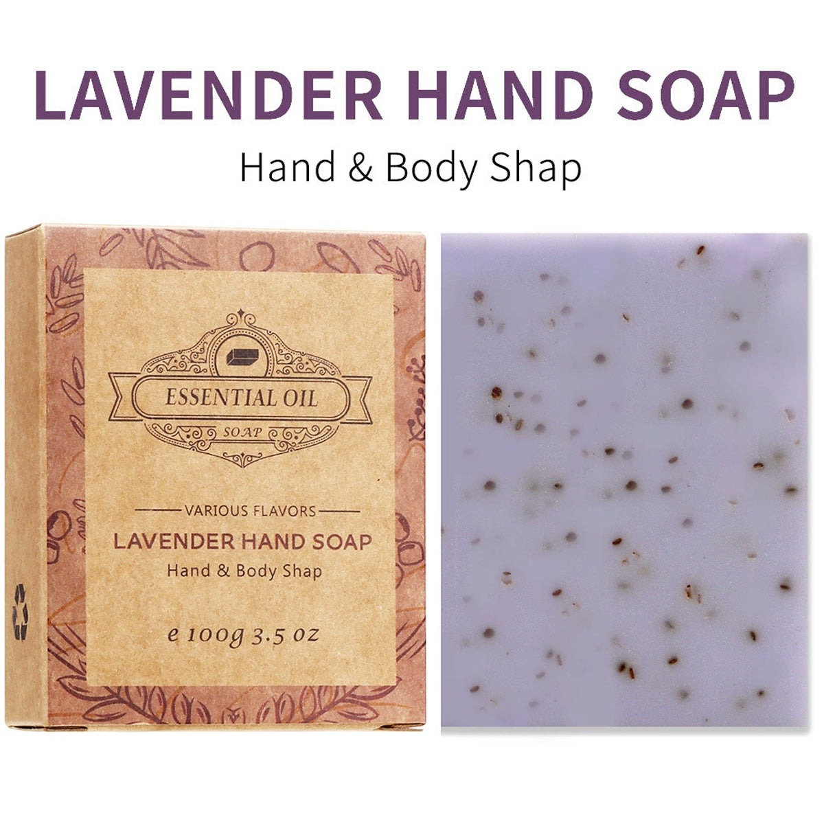 Seaweed Exfoliating Body Soap Bar 2pcs Botanical Scrub Cleanser