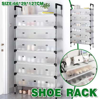 7Tier Shoe Rack Storage Organizer Stand Shelves Adjustable Shoes Holder for Home