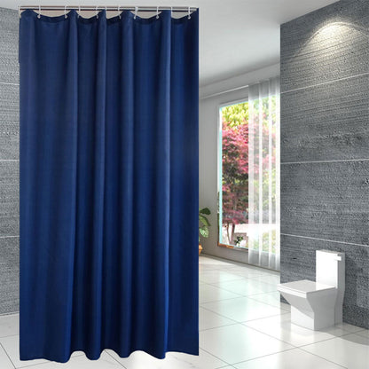 Waterproof Polyester Shower Curtain with 12 Hooks