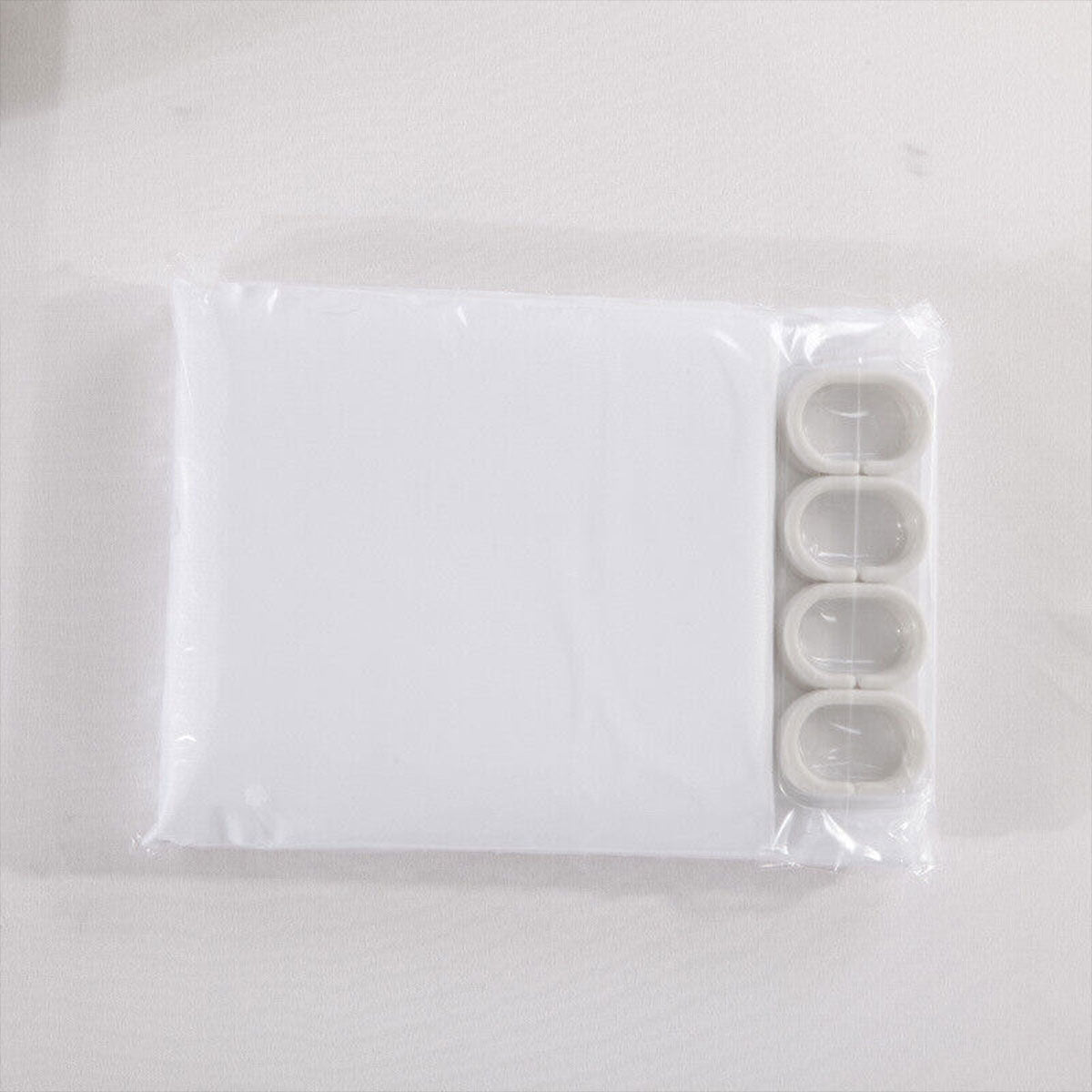 Waterproof Polyester Shower Curtain with 12 Hooks
