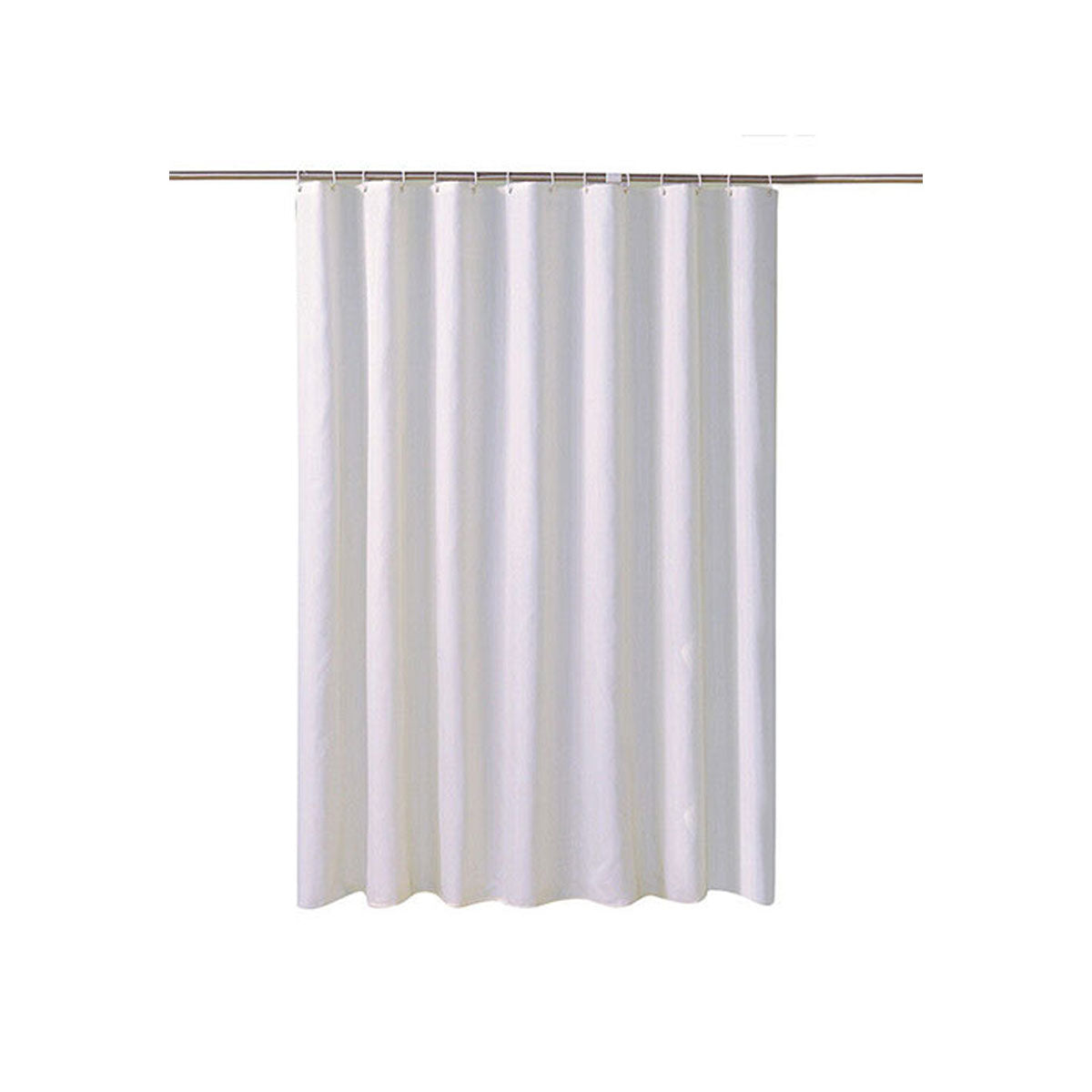 Waterproof Polyester Shower Curtain with 12 Hooks