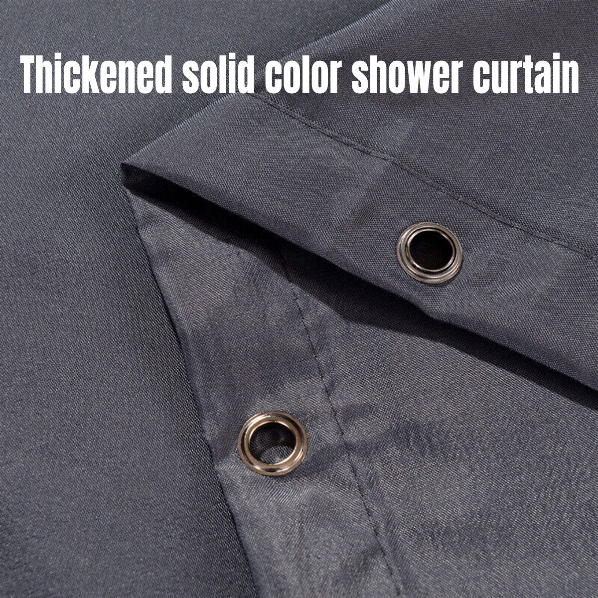 Waterproof Polyester Shower Curtain with 12 Hooks