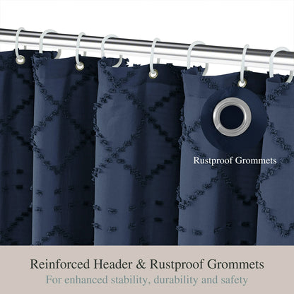 Waterproof Mildew Resistant Shower Curtain with Fringe Design