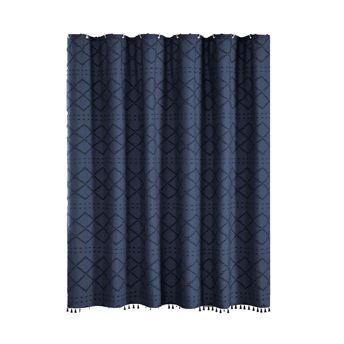 Waterproof Mildew Resistant Shower Curtain with Fringe Design