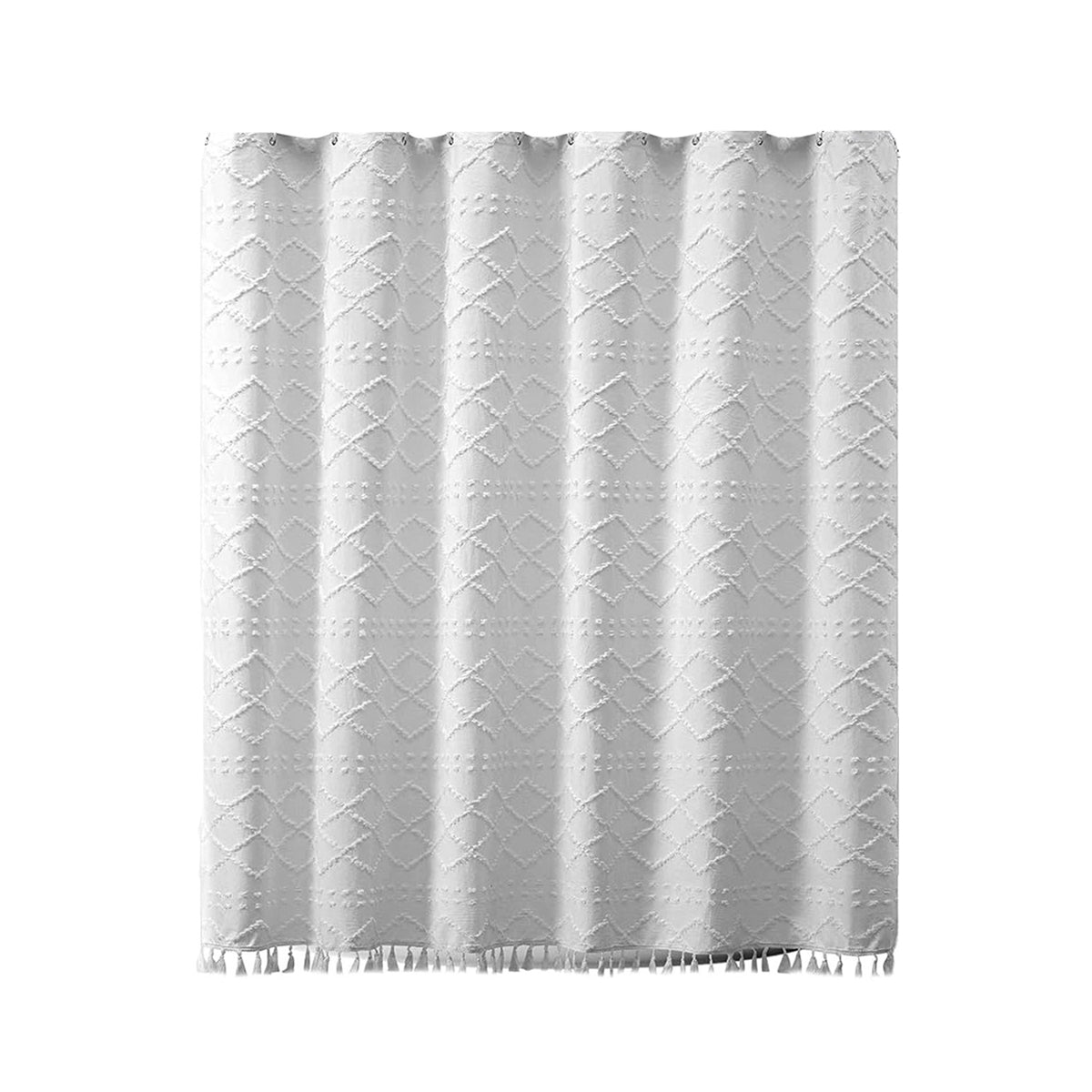 Waterproof Mildew Resistant Shower Curtain with Fringe Design