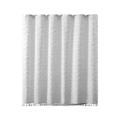 Waterproof Mildew Resistant Shower Curtain with Fringe Design