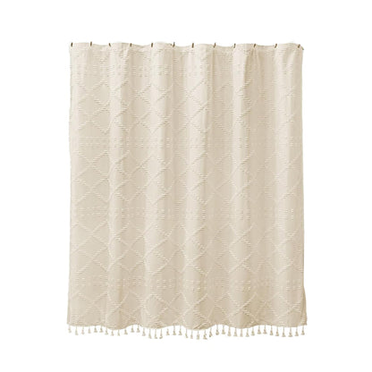 Waterproof Mildew Resistant Shower Curtain with Fringe Design