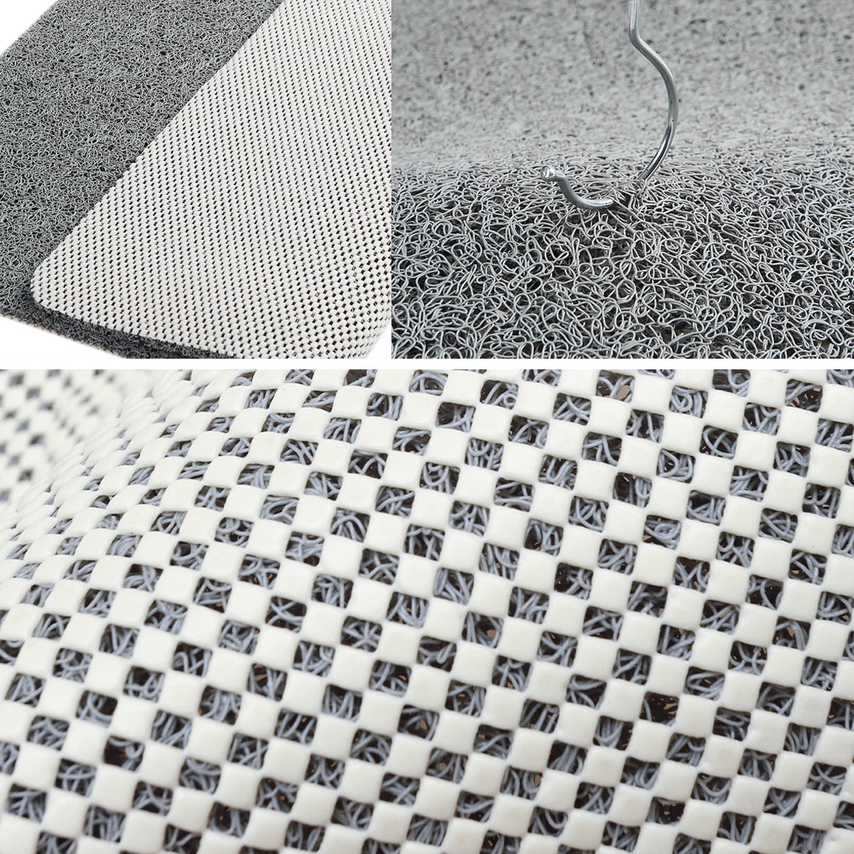 Non Slip Bathroom Mat Waterproof PVC Soft Washable Floor Rug