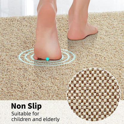 Non Slip Bathroom Mat Waterproof PVC Soft Washable Floor Rug