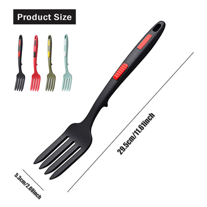 2PCS Silicone Heat Resistant Cooking Forks Flexible Dishwasher Safe Kitchen