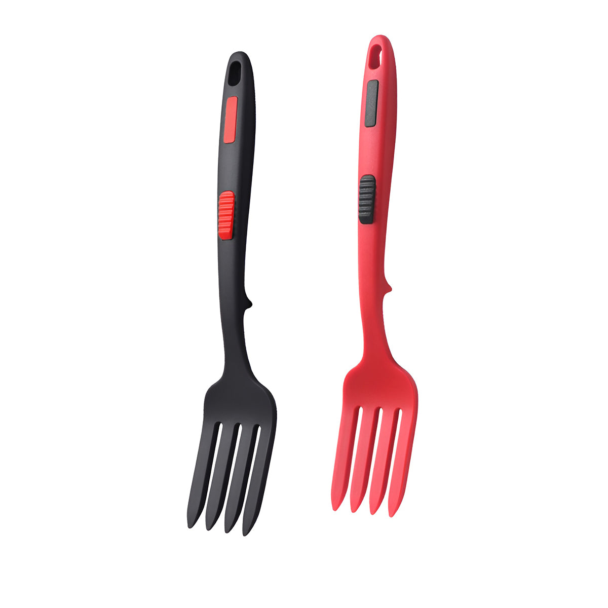 2PCS Silicone Heat Resistant Cooking Forks Flexible Dishwasher Safe Kitchen