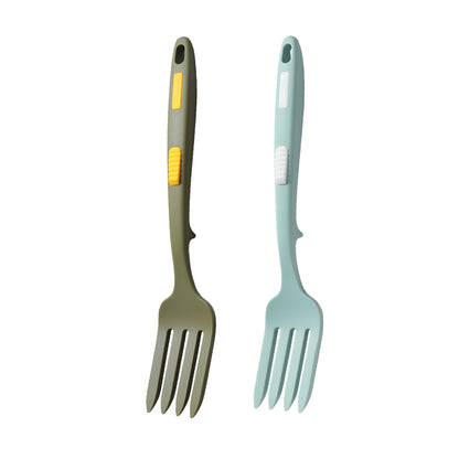 2PCS Silicone Heat Resistant Cooking Forks Flexible Dishwasher Safe Kitchen
