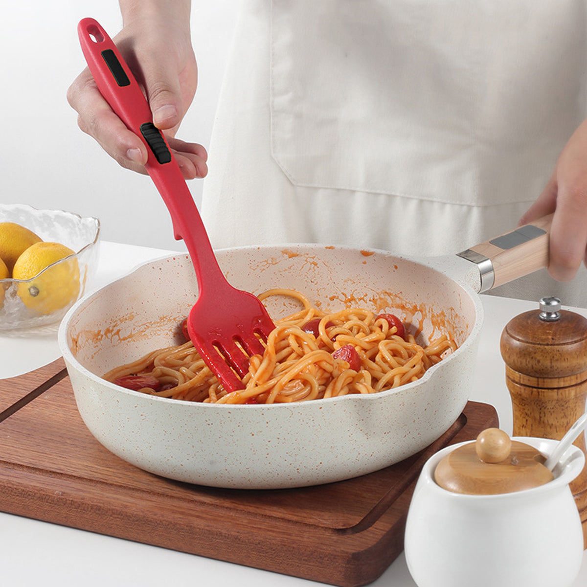 2PCS Silicone Heat Resistant Cooking Forks Flexible Dishwasher Safe Kitchen