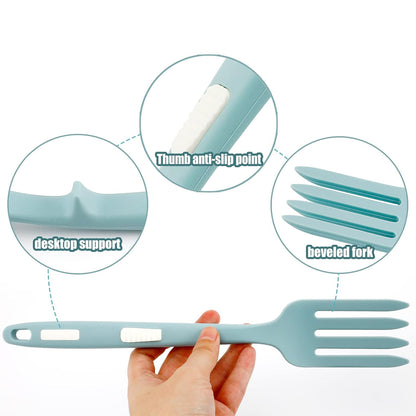 2PCS Silicone Heat Resistant Cooking Forks Flexible Dishwasher Safe Kitchen