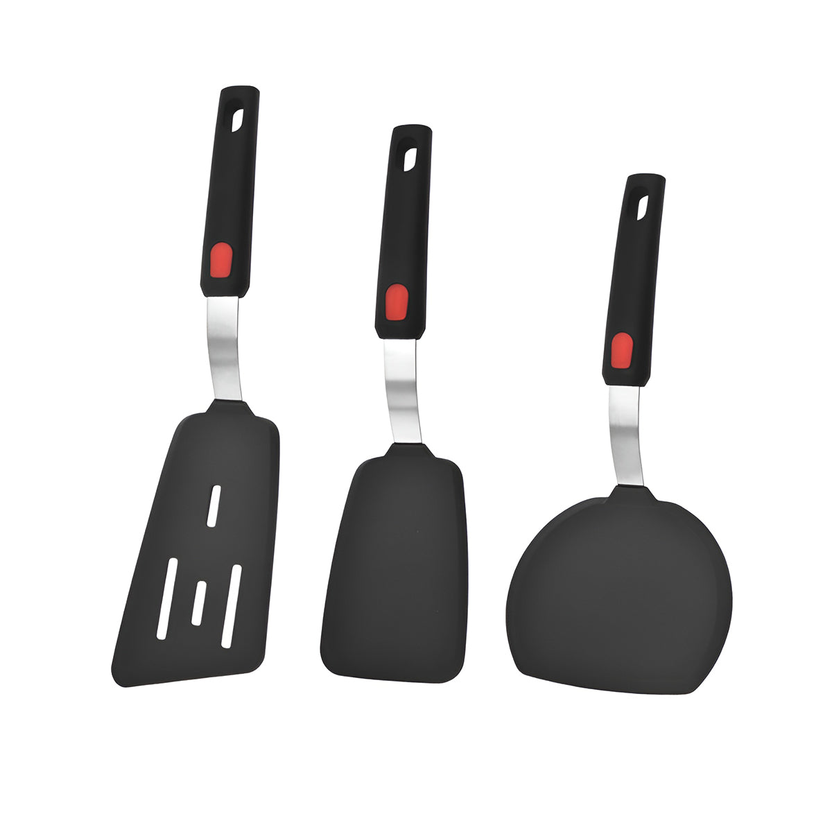 3 Pcs Silicone Spatula Set with Stainless Steel Core for Cooking