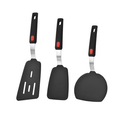 3 Pcs Silicone Spatula Set with Stainless Steel Core for Cooking