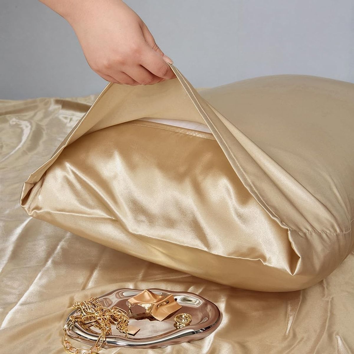 2 Pcs Satin Pillowcases with Smooth Finish – Product View 6