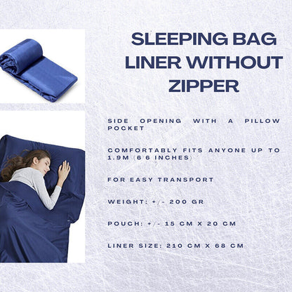 Silky Sleeping Bag Liner for Camping Hiking Hostel Travel Sheet