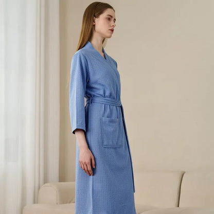 Blue Hotel Bathrobe in XL and XXXL Sizes – Product View 5
