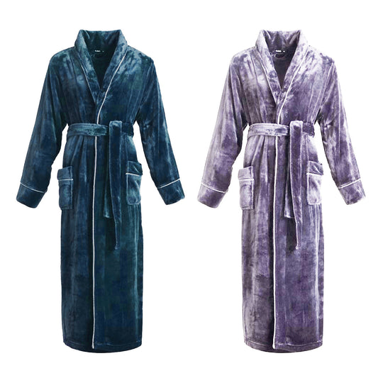 XL Hotel Bathrobe in Green or Purple Colour