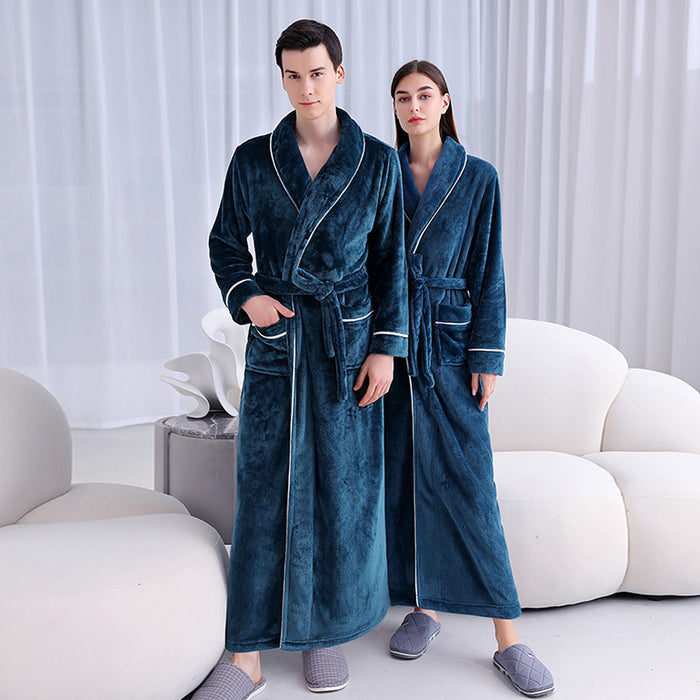 XL Hotel Bathrobe in Green or Purple Colour – Product View 8