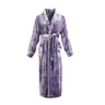 XL Flannel Hotel Bathrobe with 130cm Length — Purple