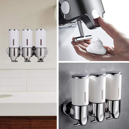 Manual Soap Dispenser Model White Bathroom Shampoo Bottle Hotel Wall Mounted