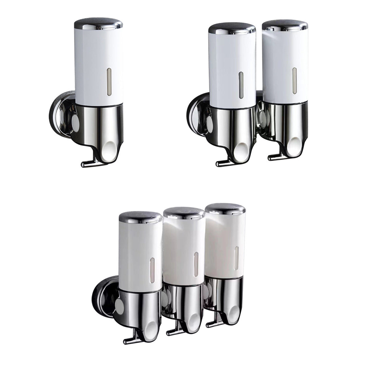 Manual Soap Dispenser Model White Bathroom Shampoo Bottle Hotel Wall Mounted