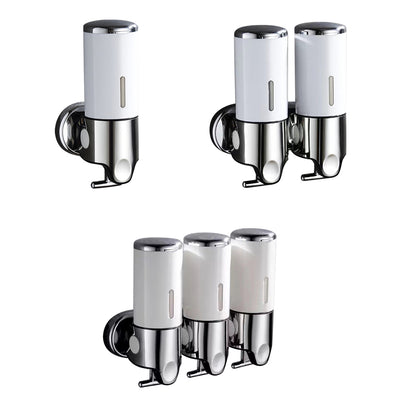 Manual Soap Dispenser Model White Bathroom Shampoo Bottle Hotel Wall Mounted