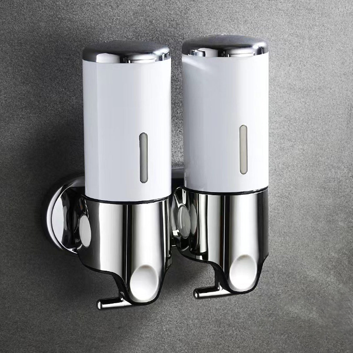 Manual Soap Dispenser Model White Bathroom Shampoo Bottle Hotel Wall Mounted