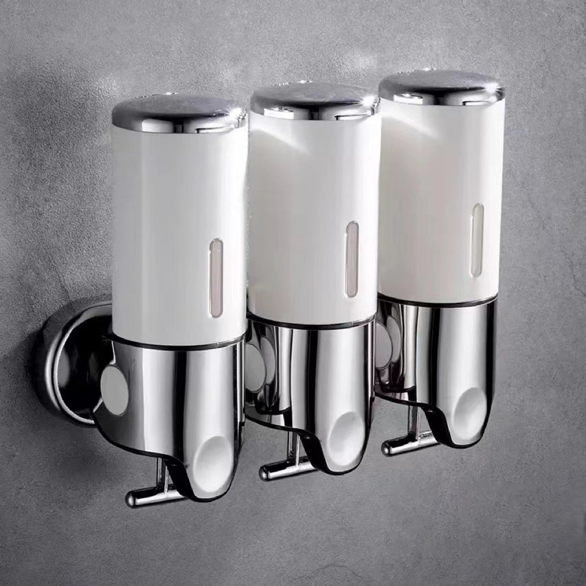 Manual Soap Dispenser Model White Bathroom Shampoo Bottle Hotel Wall Mounted