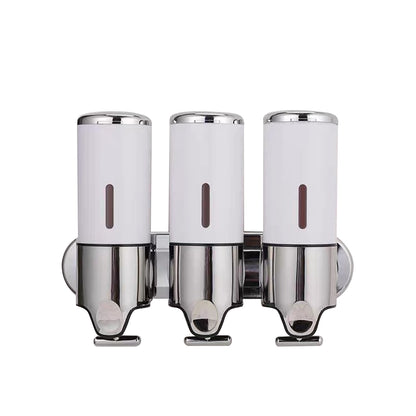 Manual Soap Dispenser Model White Bathroom Shampoo Bottle Hotel Wall Mounted