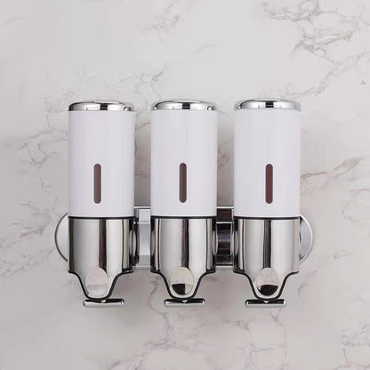 Manual Soap Dispenser Model White Bathroom Shampoo Bottle Hotel Wall Mounted