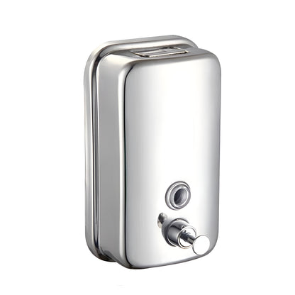 Stainless Steel Wall Mounted Soap Dispenser Hotel Bathroom Sanitizer Bottle AU