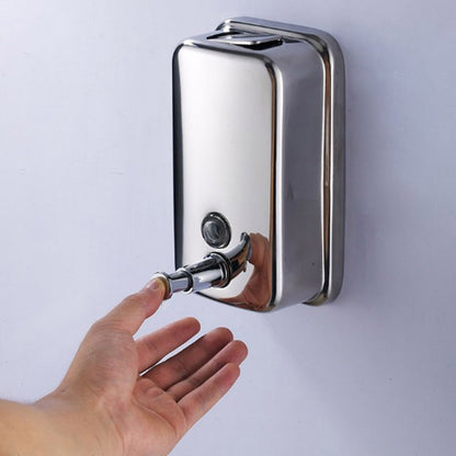 Stainless Steel Wall Mounted Soap Dispenser Hotel Bathroom Sanitizer Bottle AU