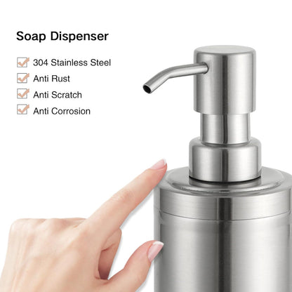 304 Stainless Steel Press Type Soap Dispenser Durable
