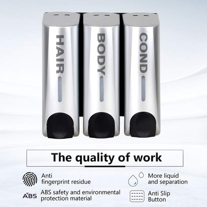 Wall Mount Soap Dispenser 3 Sizes, Multi-Chamber ABS