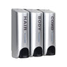 Wall Mounted Soap Dispenser with Push Button — Triple Chamber