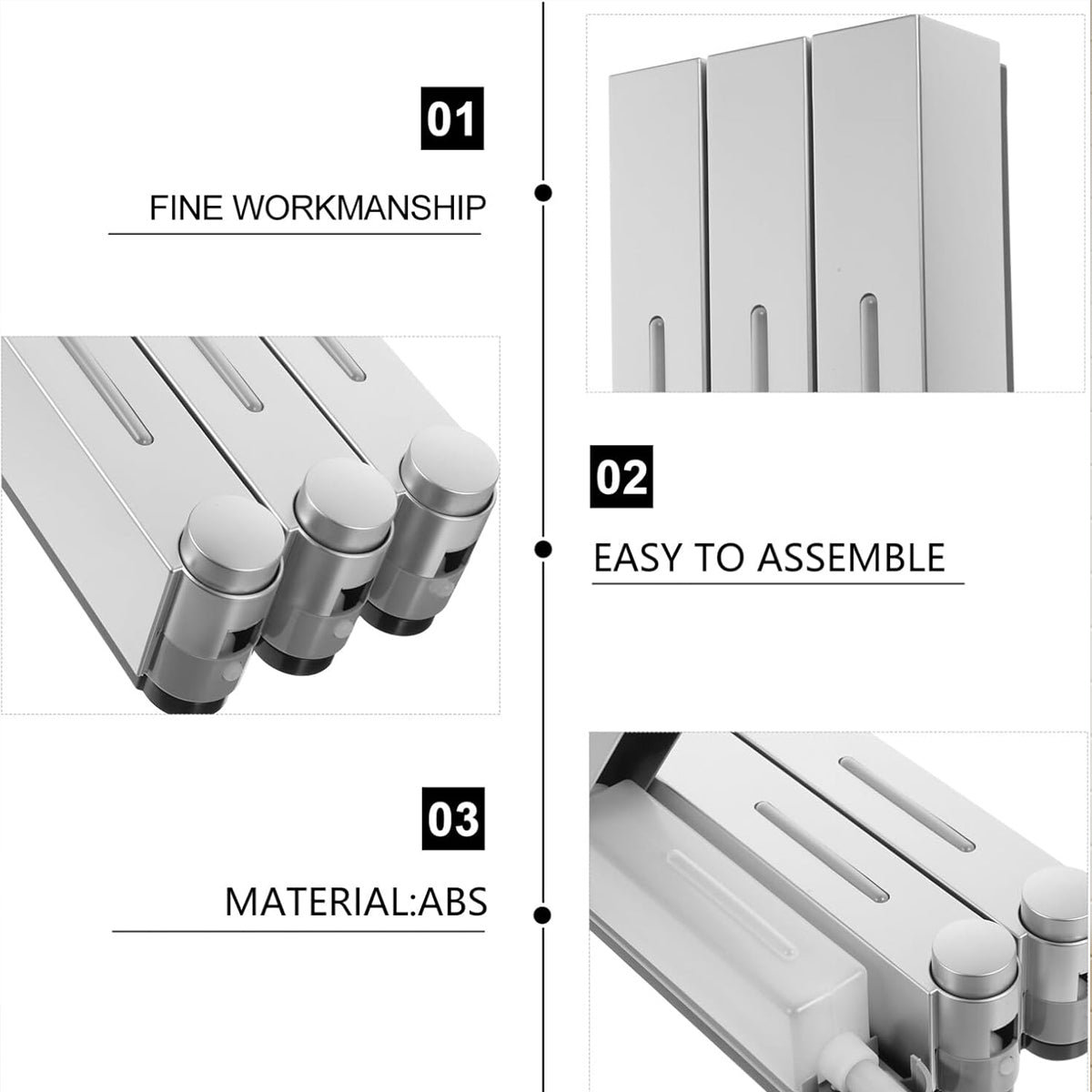 Wall Mounted Soap Dispenser for Hotel Guesthouse Bathroom