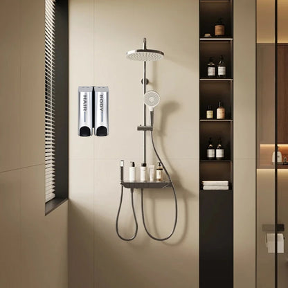 Wall Mount Soap Dispenser 3 Sizes, Multi-Chamber ABS