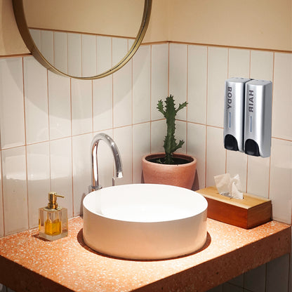 Wall Mount Soap Dispenser 3 Sizes, Multi-Chamber ABS