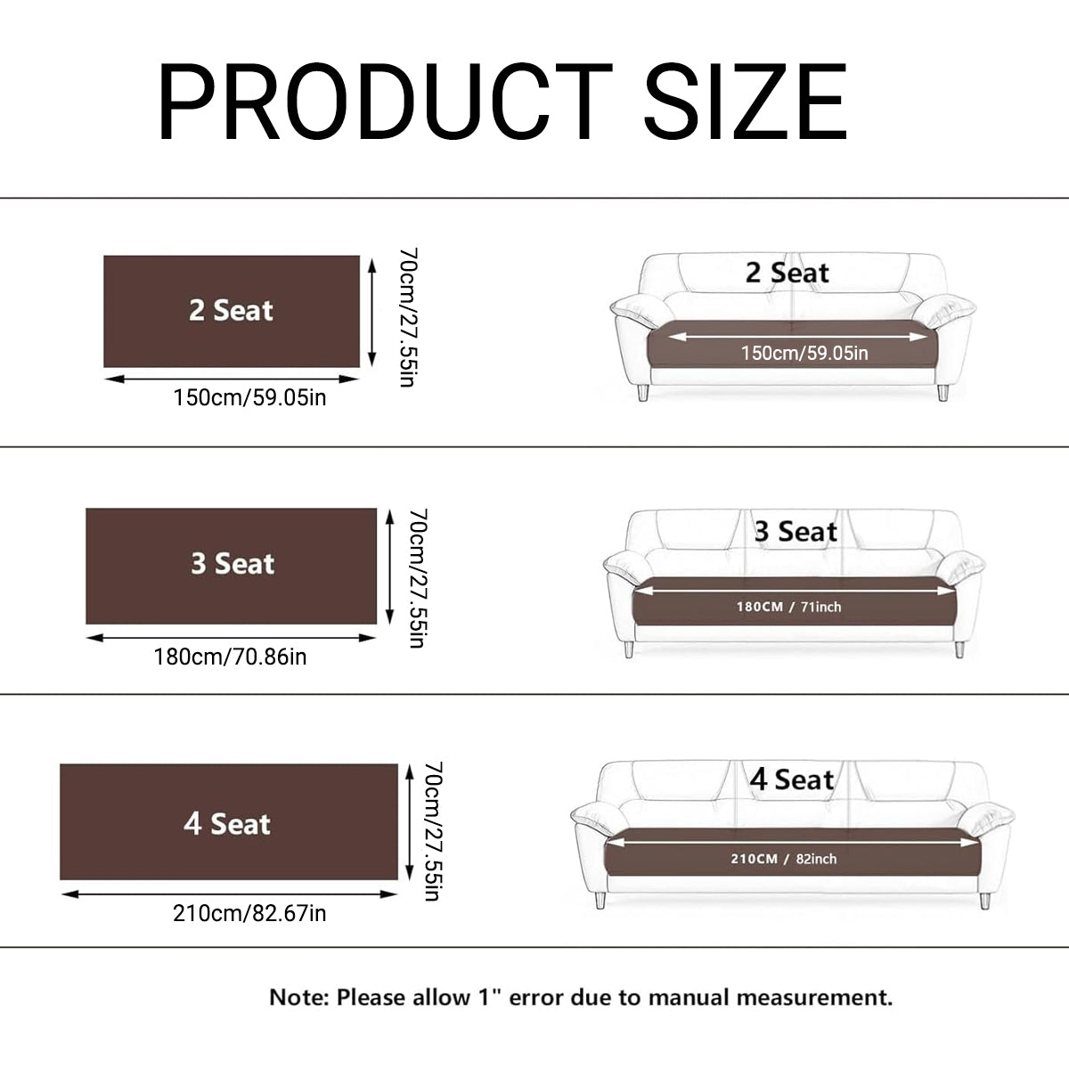 Non-Slip Herringbone Sofa Cushion Cover Cotton Blend Protector