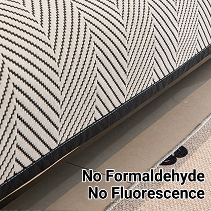 Non-Slip Herringbone Sofa Cushion Cover Cotton Blend Protector
