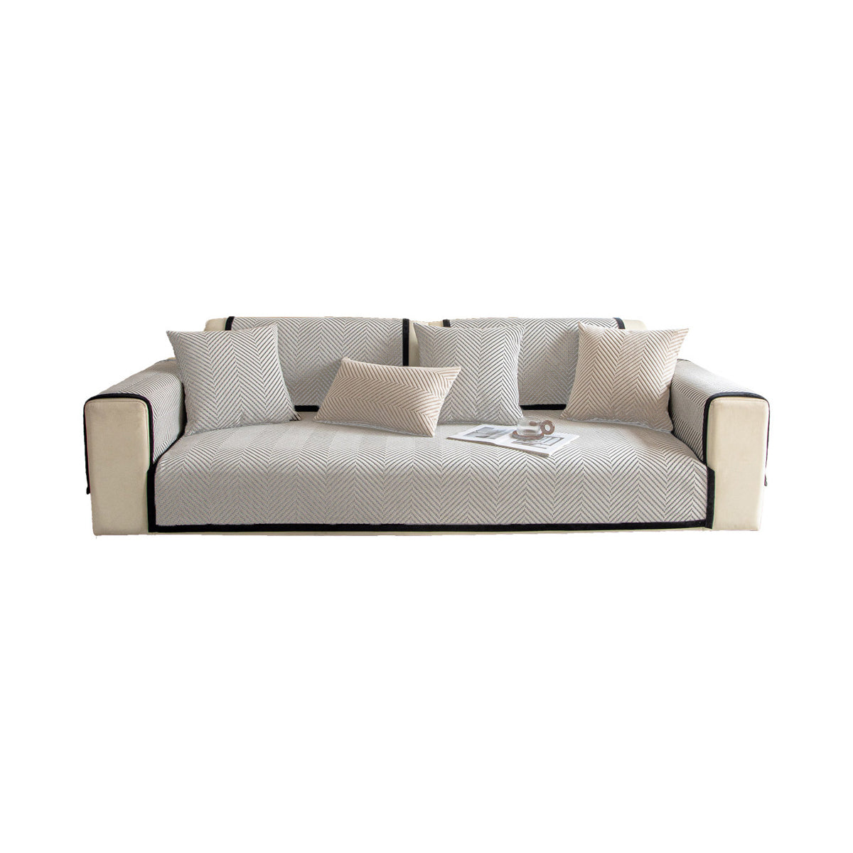 Sofa Cover Soft Chenille Anti-Slip for Living Room Couch