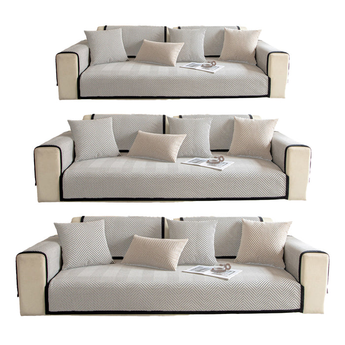 Chenille Sofa Cover with Non Slip Backing
