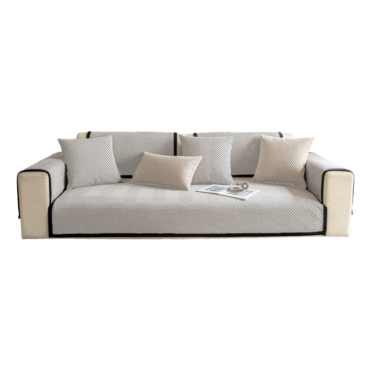 Sofa Cover Soft Chenille Anti-Slip for Living Room Couch