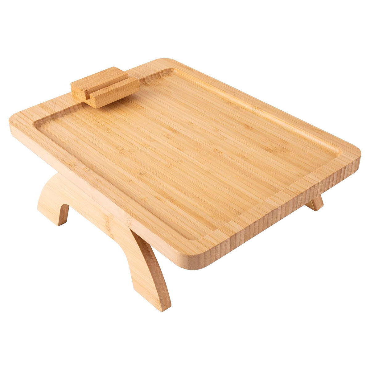 Wooden Lazy Sofa Tray Rotating With Mobile Phone Tablet Holder Dinner Plate Breakfast Plate Snack Foldable Tray