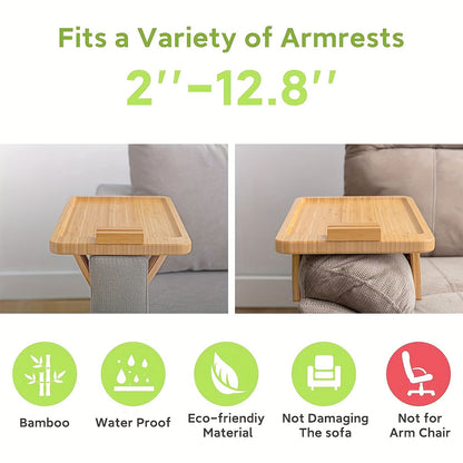 Wooden Lazy Sofa Tray Rotating With Mobile Phone Tablet Holder Dinner Plate Breakfast Plate Snack Foldable Tray